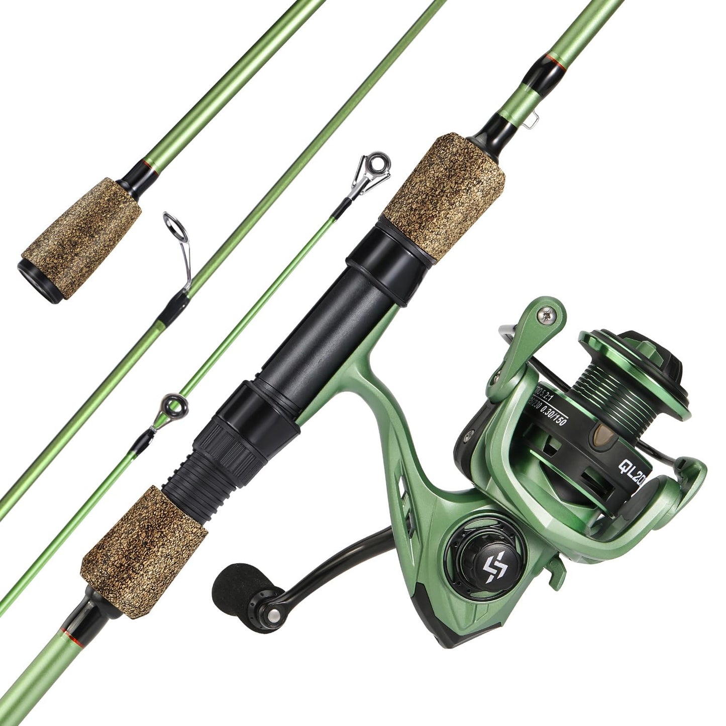 Bass Fishing Rod & Reel Combo – 30-Ton Carbon, 66" with Spinning Reel