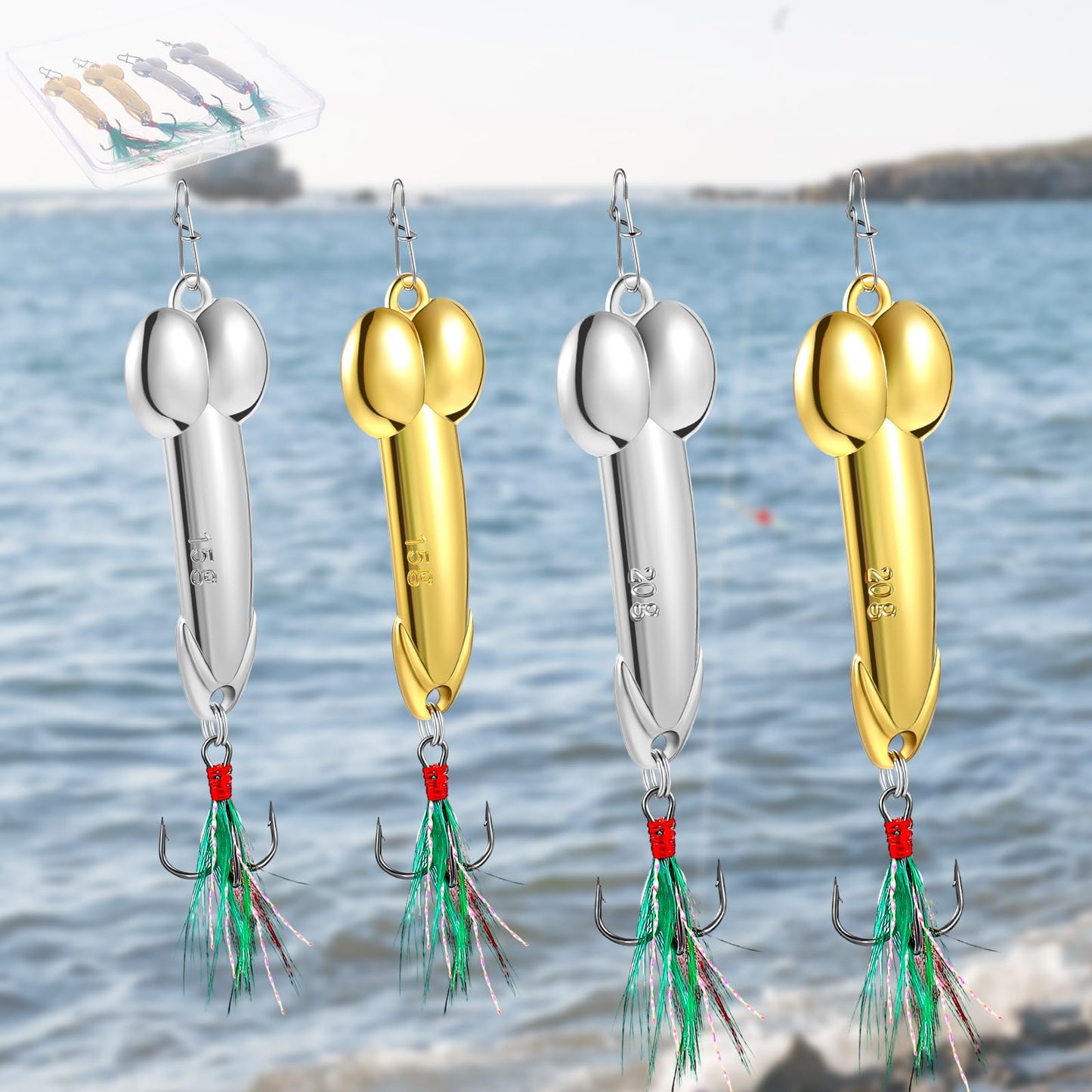 Funny Topwater Bass Fishing Lures 4-Pack – Freshwater & Saltwater