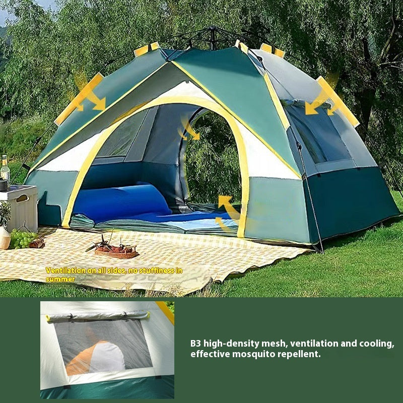 Automatic Pop-Up Camping Tent – 3-4 Person Instant Setup Outdoor Tent