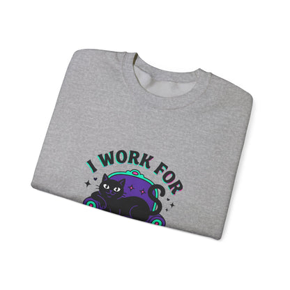 I Work For My Cat Sweatshirt | funny cat shirt, witchy cat