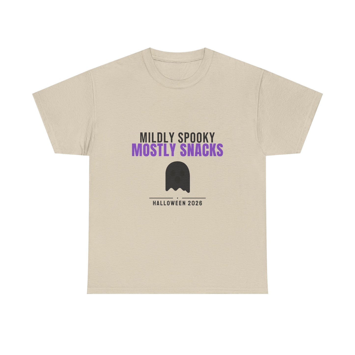 Mildly Spooky Mostly Snacks Tee | Funny Halloween Ghost