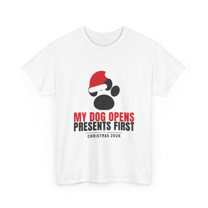 My Dog Opens Presents First Tee | Funny Christmas Dog Mom