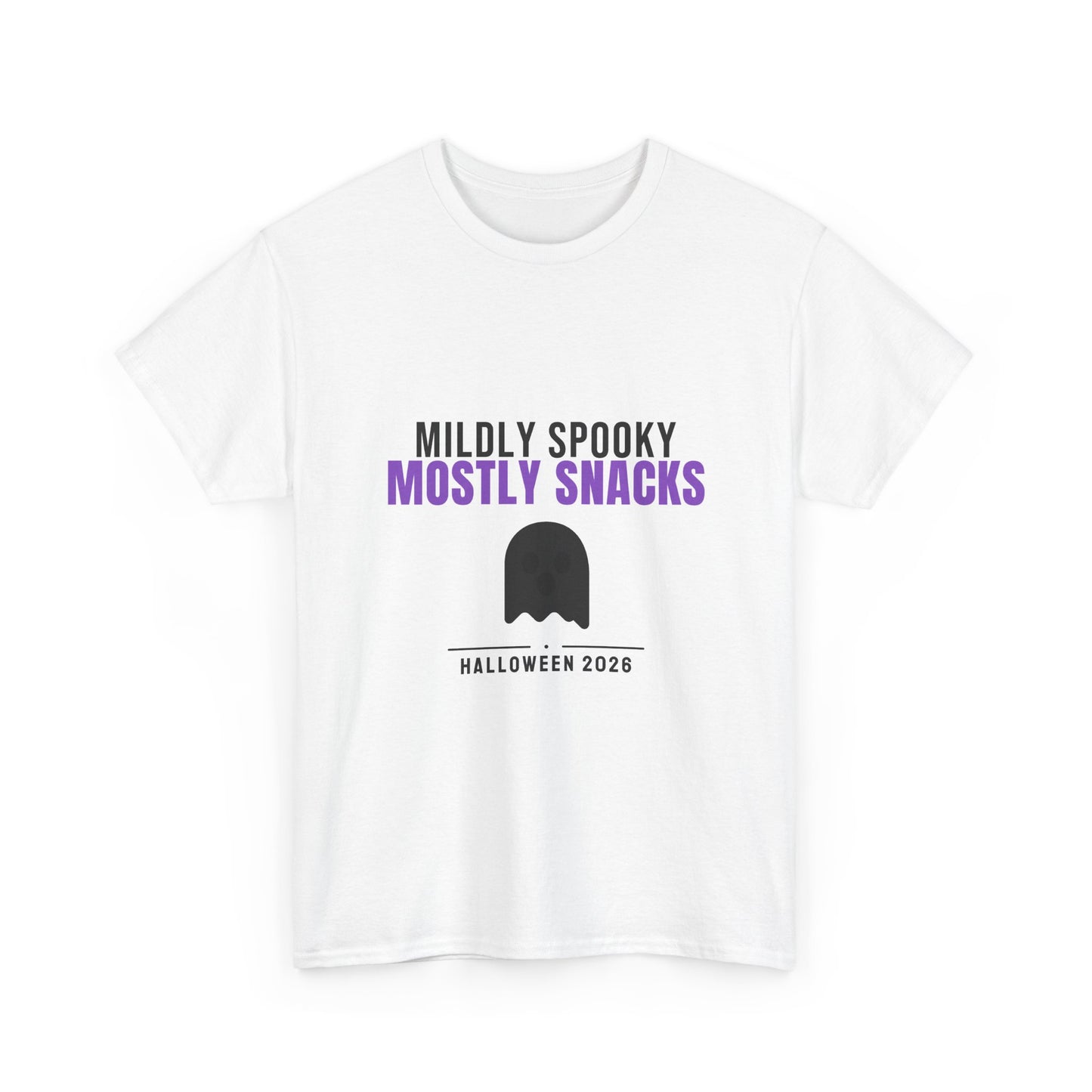Mildly Spooky Mostly Snacks Tee | Funny Halloween Ghost