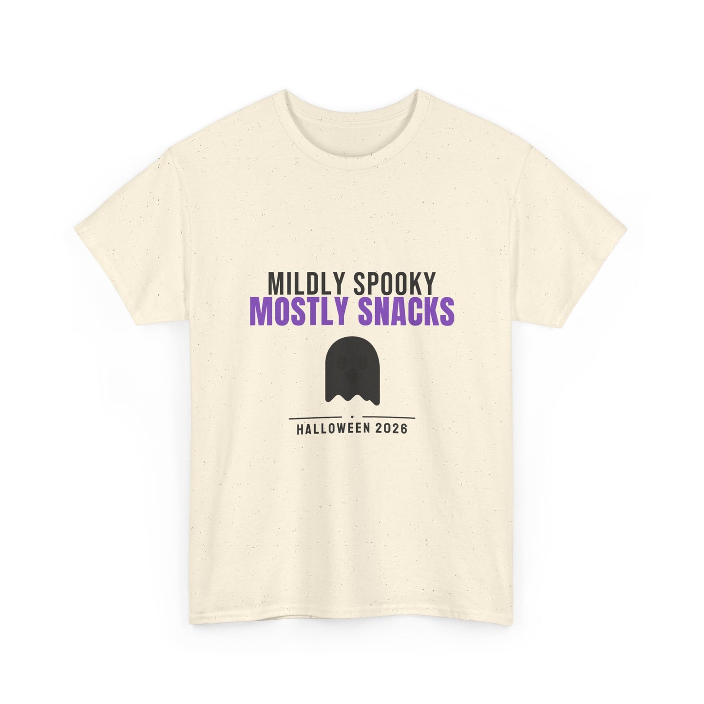 Mildly Spooky Mostly Snacks Tee | Funny Halloween Ghost