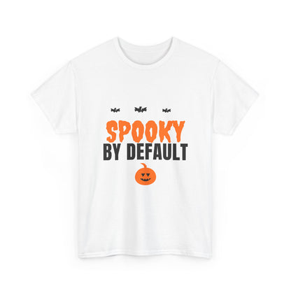 Spooky By Default Tee | Funny Halloween Bats Pumpkin Shirt