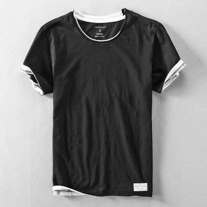 Men's Cotton Bamboo T-Shirt - Casual Vintage Style