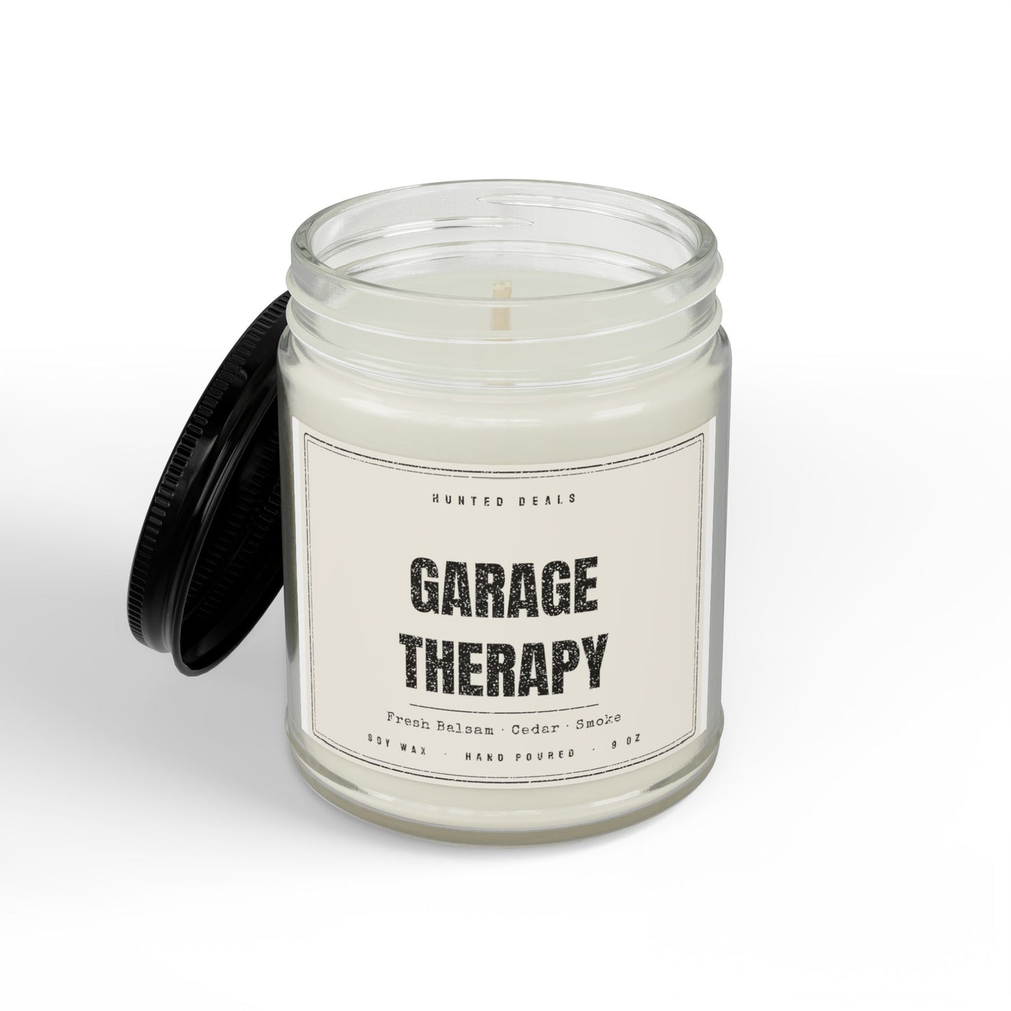 Garage Therapy Candle - Man Cave Gift for Him, Soy 9oz