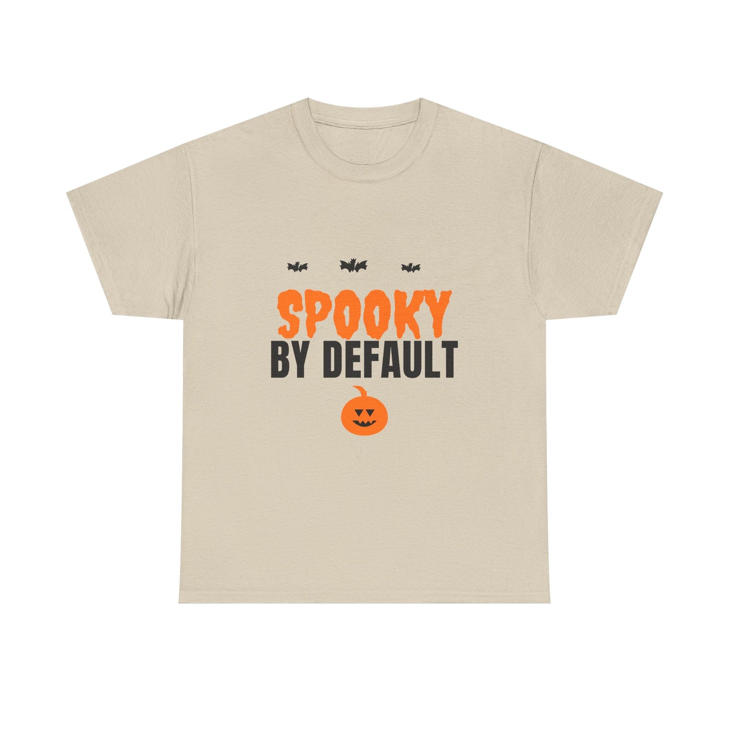 Spooky By Default Tee | Funny Halloween Bats Pumpkin Shirt
