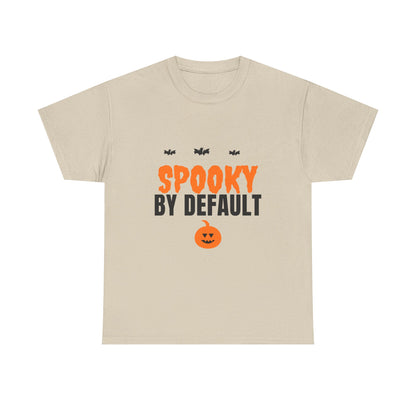 Spooky By Default Tee | Funny Halloween Bats Pumpkin Shirt