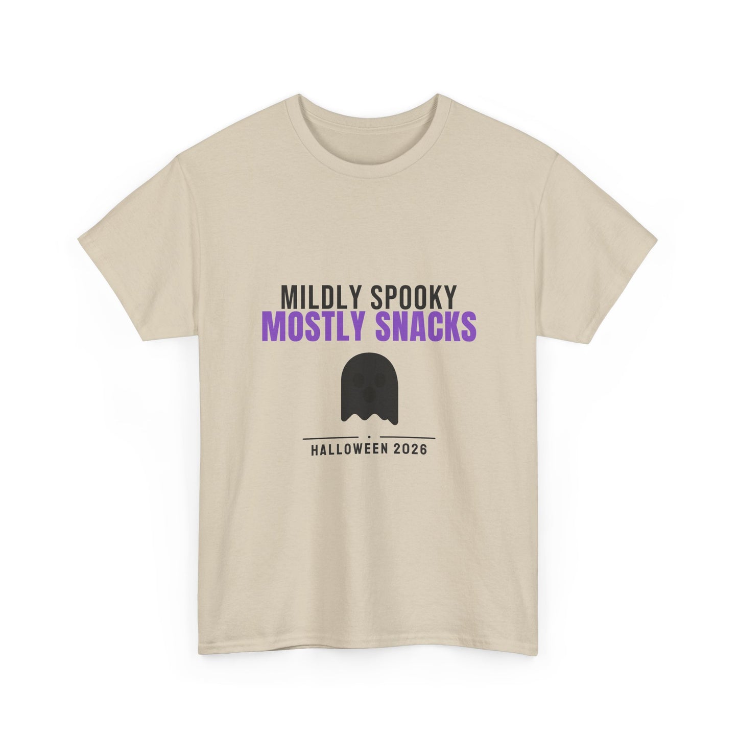 Mildly Spooky Mostly Snacks Tee | Funny Halloween Ghost