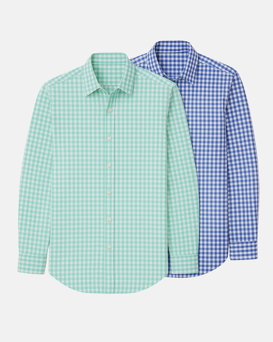 Mauro Dress Shirt 2-Pack - Teal/Blue