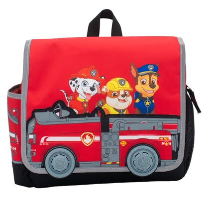 AI ACCESSORY INNOVATIONS Paw Patrol Backpack For Kids & Toddlers School Bag for Boys and Girls 3D Front Pocket Features Marshall Chase Skye & Rubble 11.5 Inches