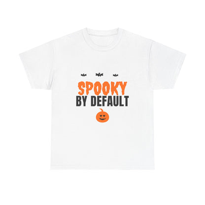 Spooky By Default Tee | Funny Halloween Bats Pumpkin Shirt