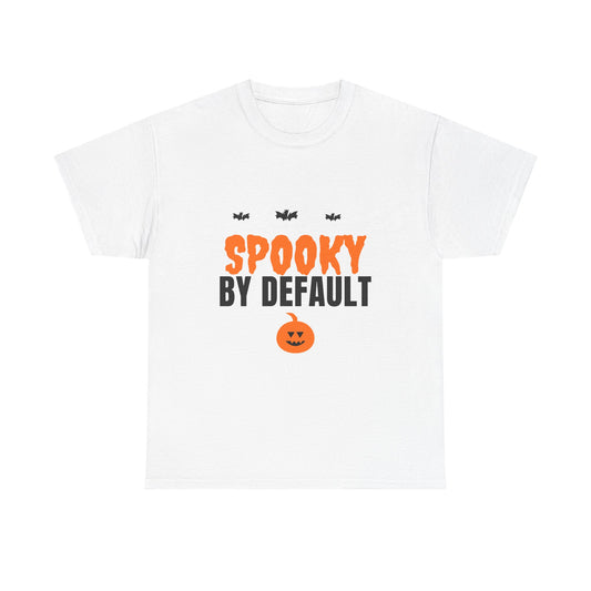 Spooky By Default Tee | Funny Halloween Bats Pumpkin Shirt