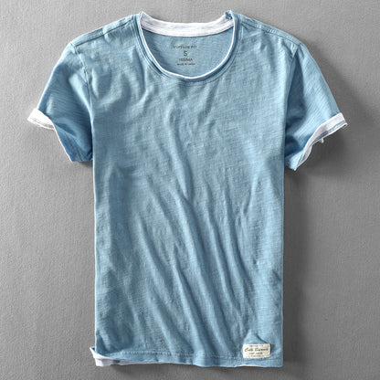 Men's Cotton Bamboo T-Shirt - Casual Vintage Style