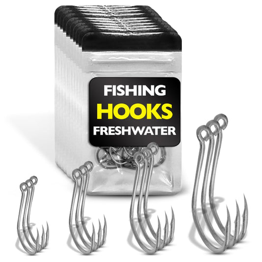 Freshwater Fishing Hooks Multi-Pack – Bass, Trout & Crappie Hooks