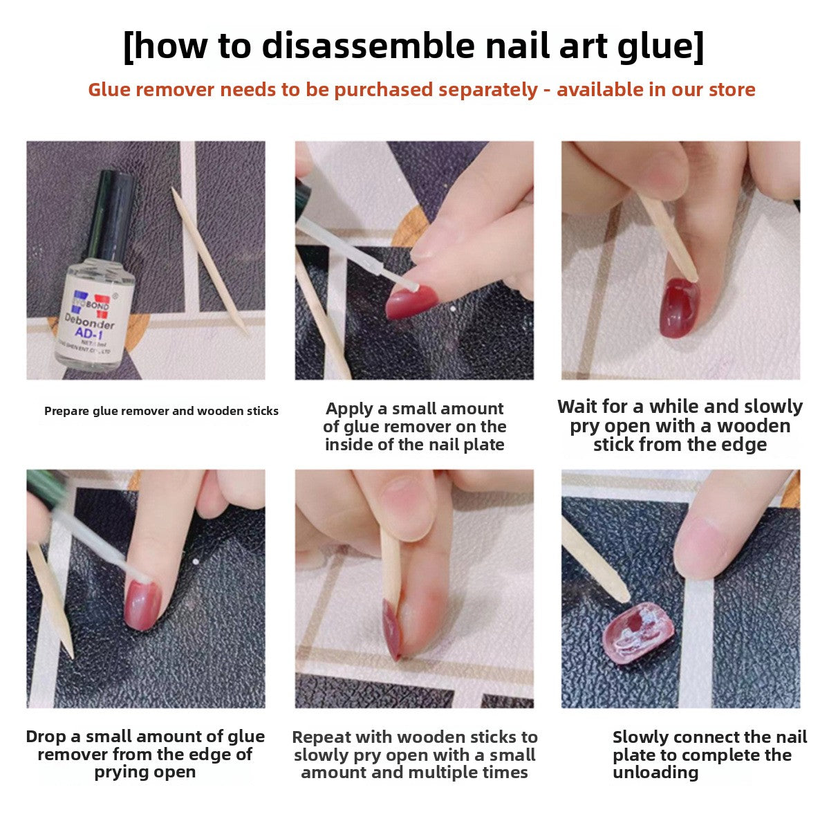 1007- Handmade press on nails fake nails removable