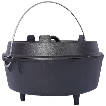 Outdoor Camping Deep Pot – Campfire Cooking Pot for BBQ & Baking