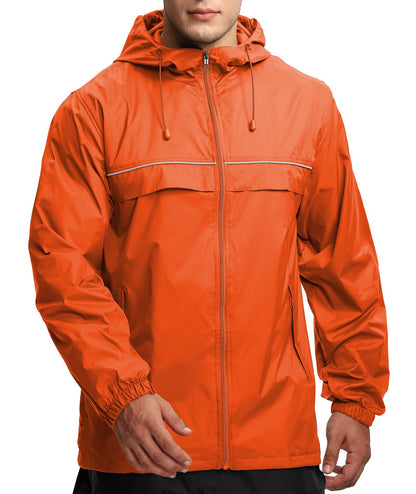 Men's Waterproof Hooded Rain Jacket – Lightweight Raincoat for Hiking & Camping