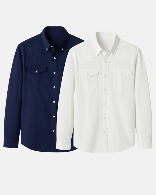 Buki’s Cinqo Western Tech Shirt 2-Pack - Navy/White