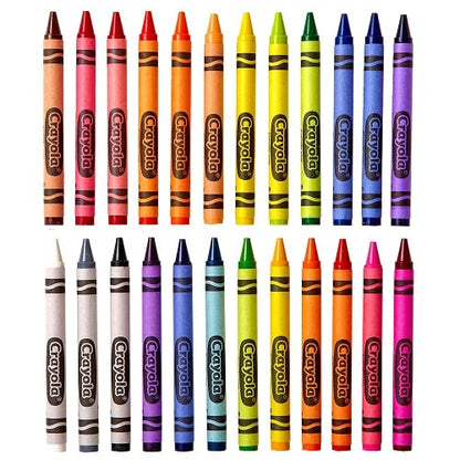 Crayola Classic Crayons, Assorted Colors, Back to School, 24 Count
