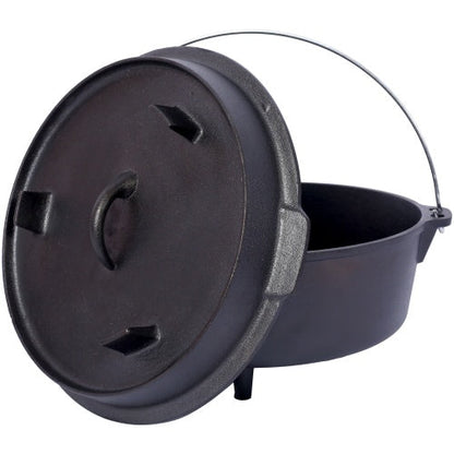 Outdoor Camping Deep Pot – Campfire Cooking Pot for BBQ & Baking