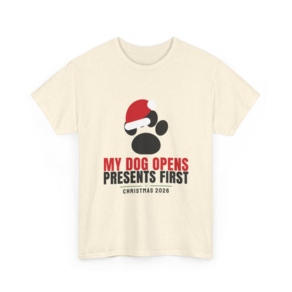 My Dog Opens Presents First Tee | Funny Christmas Dog Mom