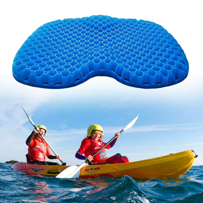 Ouffun Kayak Gel Seat Cushion Thicken Waterproof Seats Chair Cushions Kayak Seat Pad with Non Slip Cover for Sit in Inflatable Kayak Canoe Kayak Boat Accessories Equipment Gear for Fishing Kayaking