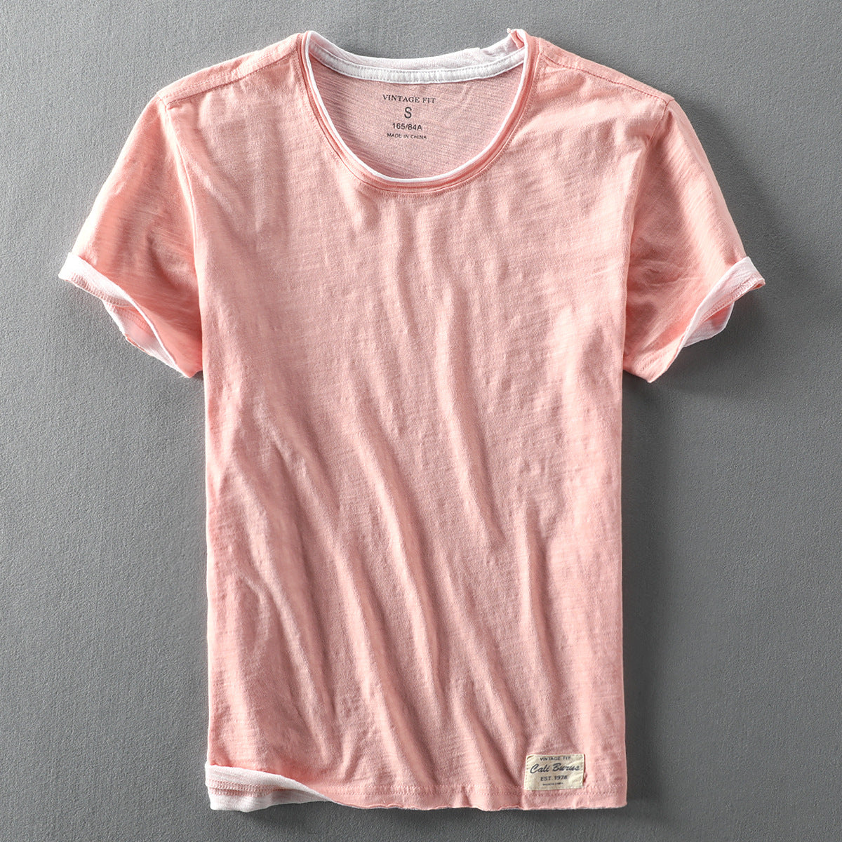 Men's Cotton Bamboo T-Shirt - Casual Vintage Style