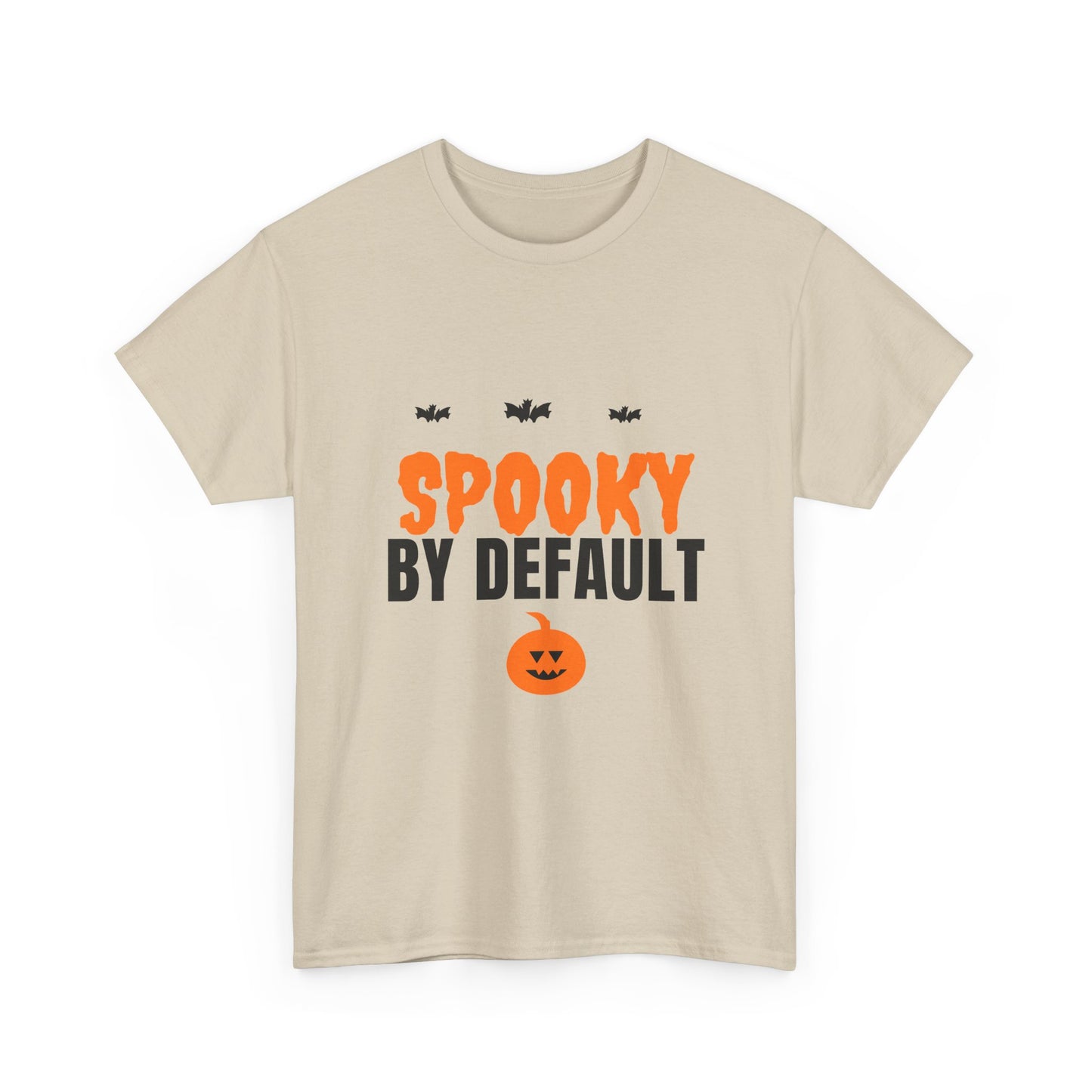 Spooky By Default Tee | Funny Halloween Bats Pumpkin Shirt