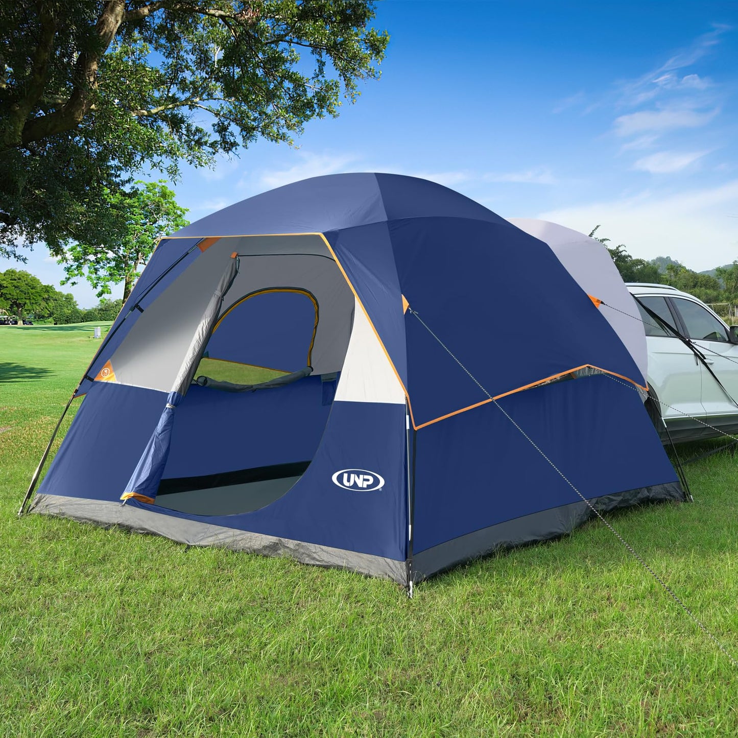 UNP SUV Tailgate Tent – 6-Person Car Camping Dome Tent with Rainfly 10x10