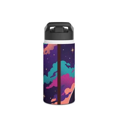 Cosmic Night Stainless Steel Water Bottle — Colorful Space Planets Design