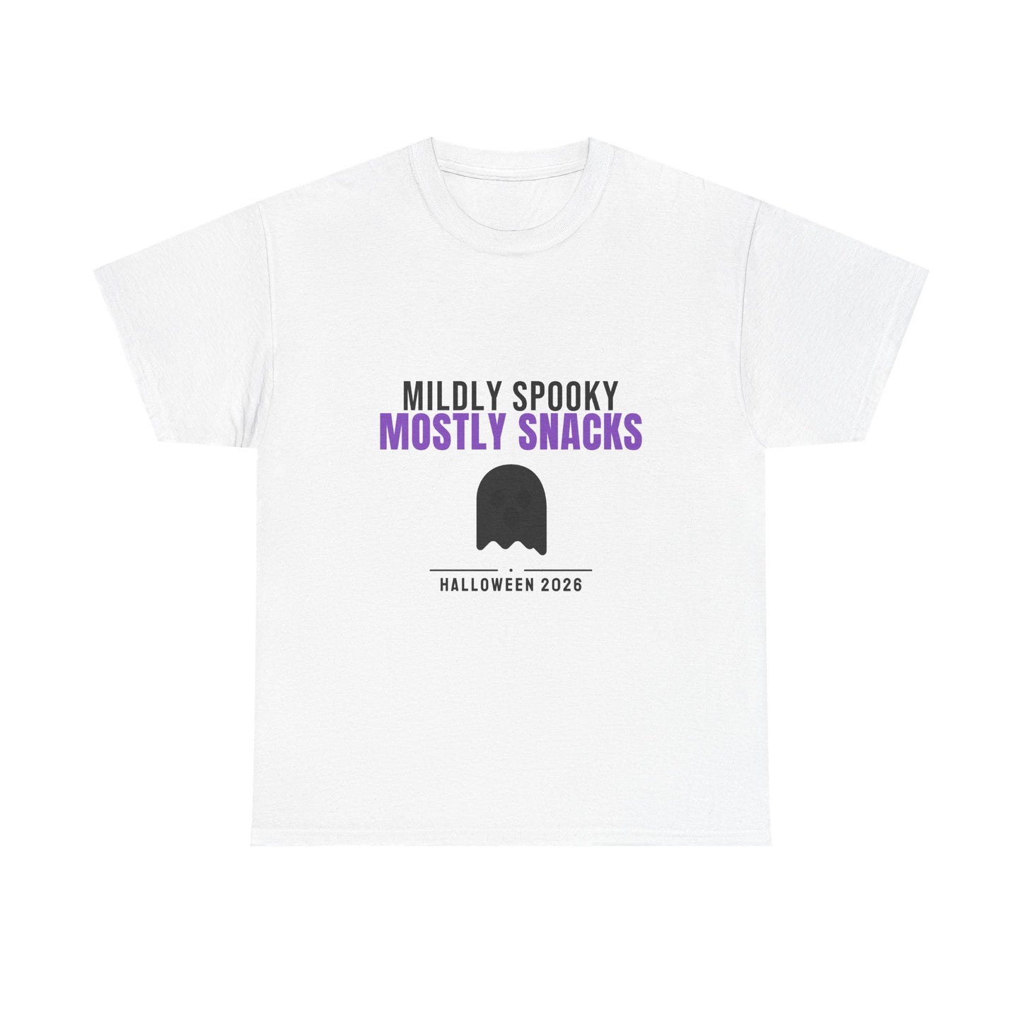 Mildly Spooky Mostly Snacks Tee | Funny Halloween Ghost
