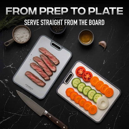 Strabella Titanium Cutting Board - Antibacterial and Scratch Resistant Holiday Gift Set