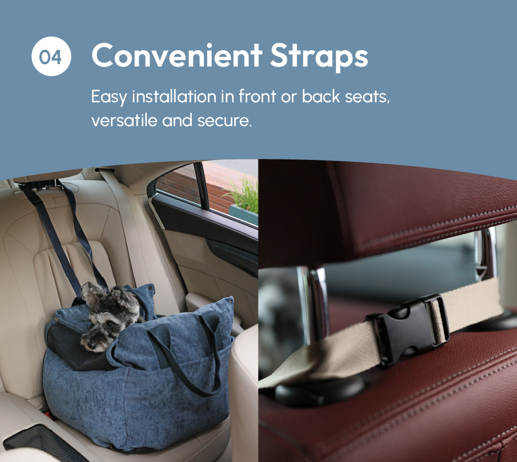 Puff Guard Dog Car Seat - Blue