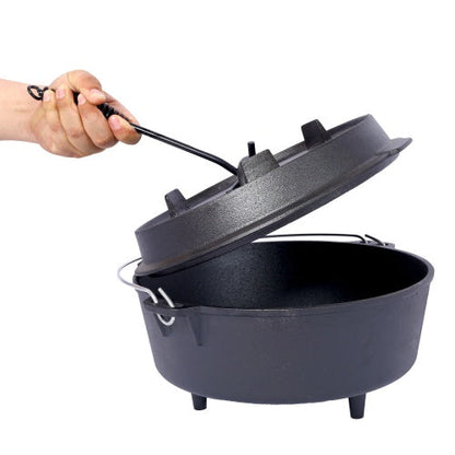 Outdoor Camping Deep Pot – Campfire Cooking Pot for BBQ & Baking