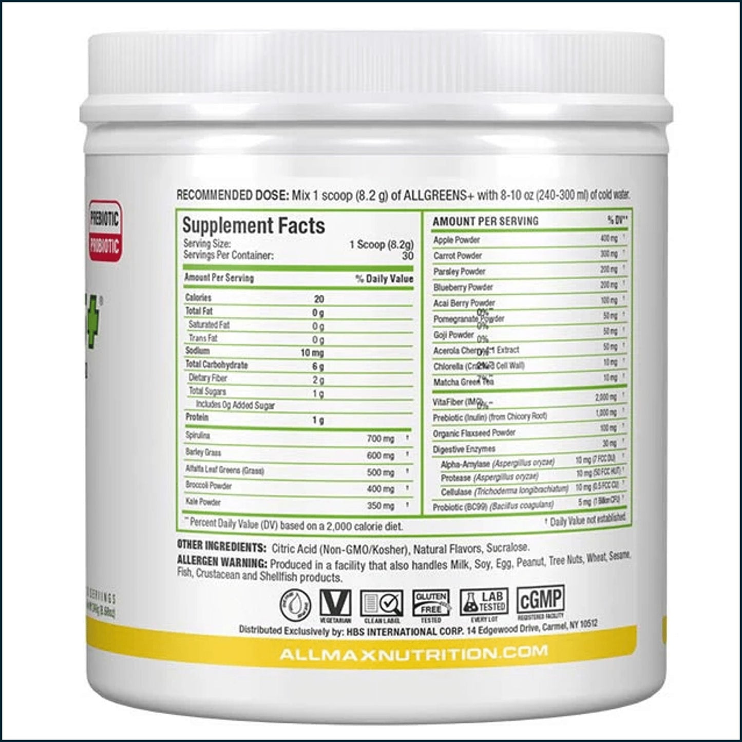 AllMax AllGreens+, 30 Servings