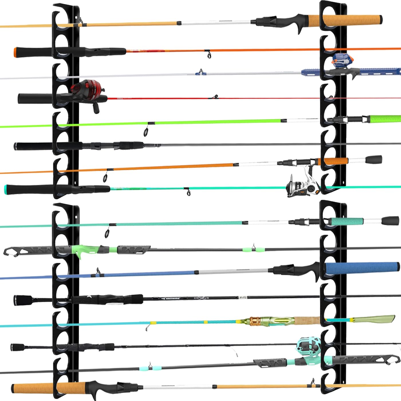 Fishing Rod Storage Rack – Wall & Ceiling Mount, 16 Rod Capacity