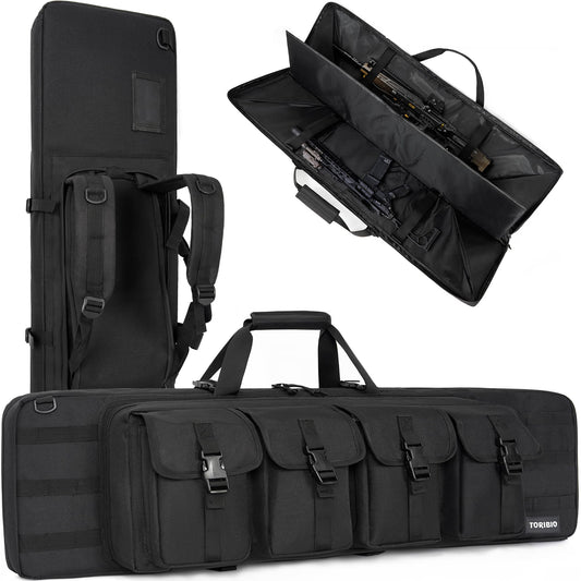 TORIBIO Double Rifle Case Soft Bag 36" Gun Case Tactical for Rifle Pistol Firearm Storage Transportation and Hunting Shooting Range Rifle Backpack