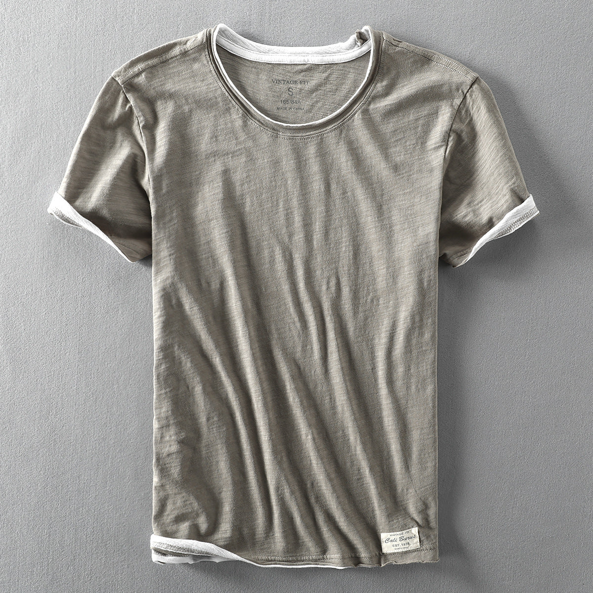 Men's Cotton Bamboo T-Shirt - Casual Vintage Style