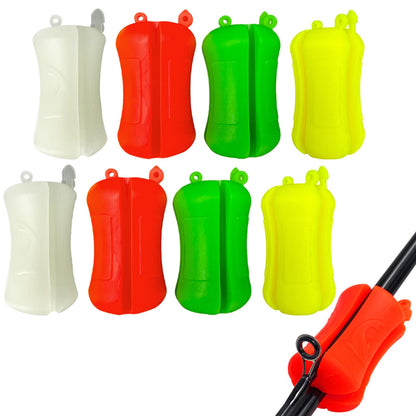 Silicone Fishing Rod Holder Straps 8Pcs – Colorful Pole Clips