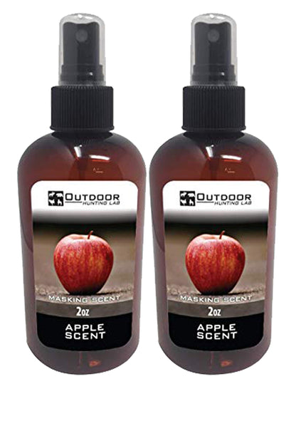 Outdoor Hunting Lab Apple Cover Scent for Deer Hunting – Portable Deer Attractant - Deer Scents and Attractants Spray – Scent Blocker for Stands Hunting Gear & More - Deer Hunting Accessories (2Pack)