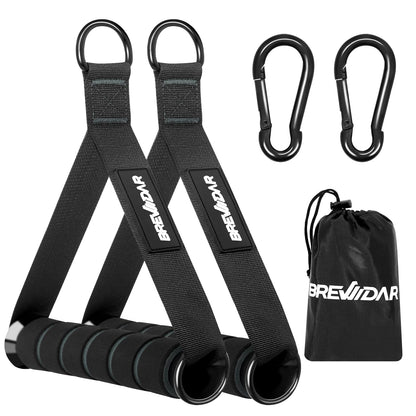 Exercise Handles Gym Handles for Cable Chest Fly Resistance Bands Pull up Home Gym Fitness Handles Gym Attachments for Cable Machine BREWIDAR D Foam Handles with Gourd Hooks (Pair)