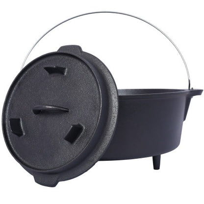Outdoor Camping Deep Pot – Campfire Cooking Pot for BBQ & Baking