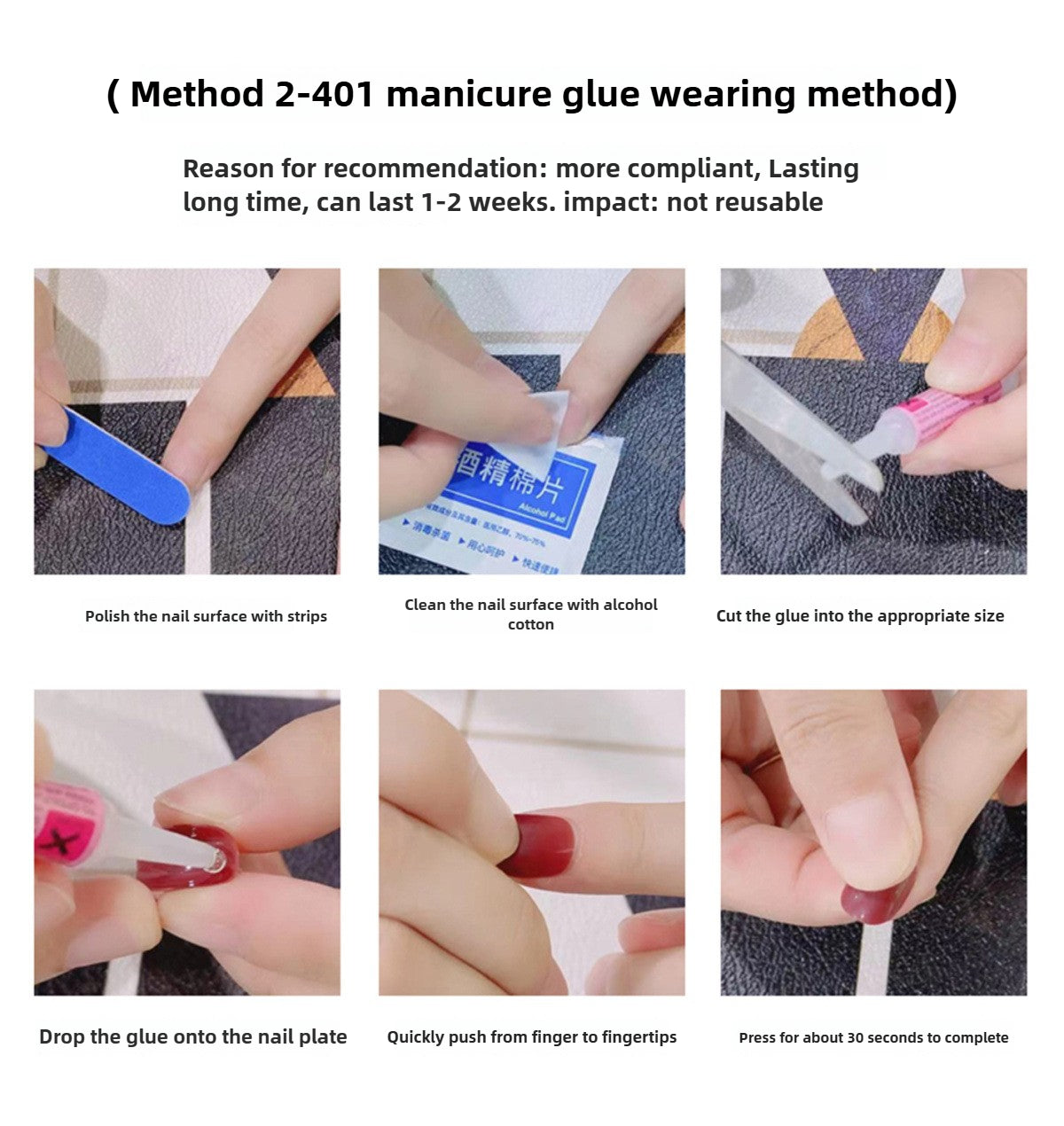 0943- Handmade press on nails fake nails removable