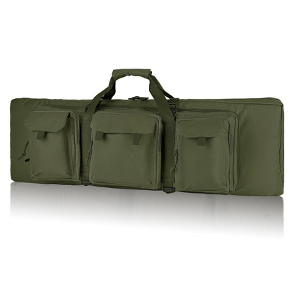 Kalkal 36"/42" Double Rifle Case Thickened Soft Long Rifle Bag Portable Tactical Gun Case for Firearm Storage Transportation Rifle Gun Bag for Shooting Hunting (Green 36")