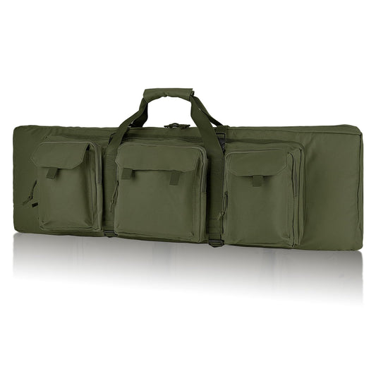 Kalkal 36"/42" Double Rifle Case Thickened Soft Long Rifle Bag Portable Tactical Gun Case for Firearm Storage Transportation Rifle Gun Bag for Shooting Hunting (Green 36")
