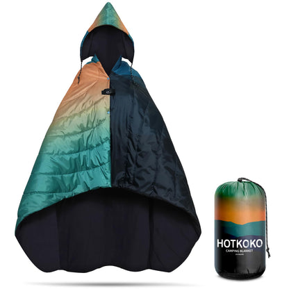 hotkoko Wearable Hoodie Camping Blanket – Waterproof Fleece Poncho