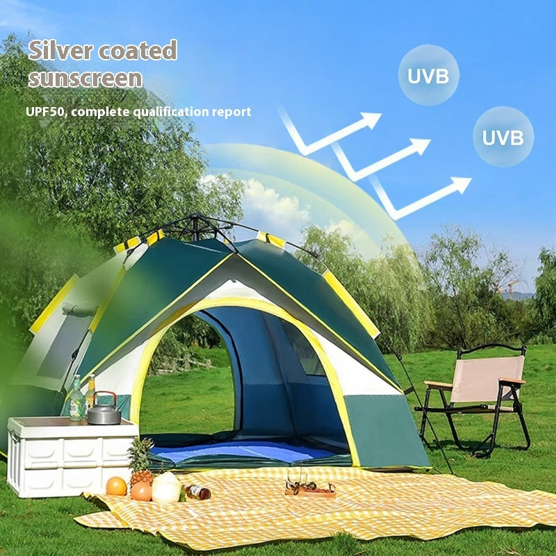 Automatic Pop-Up Camping Tent – 3-4 Person Instant Setup Outdoor Tent