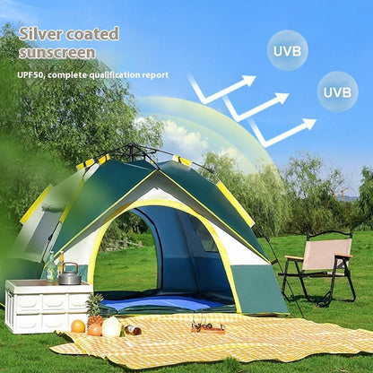 Automatic Pop-Up Camping Tent – 3-4 Person Instant Setup Outdoor Tent
